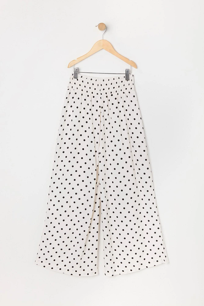 Girls Polka Dot Print Palazzo Pant