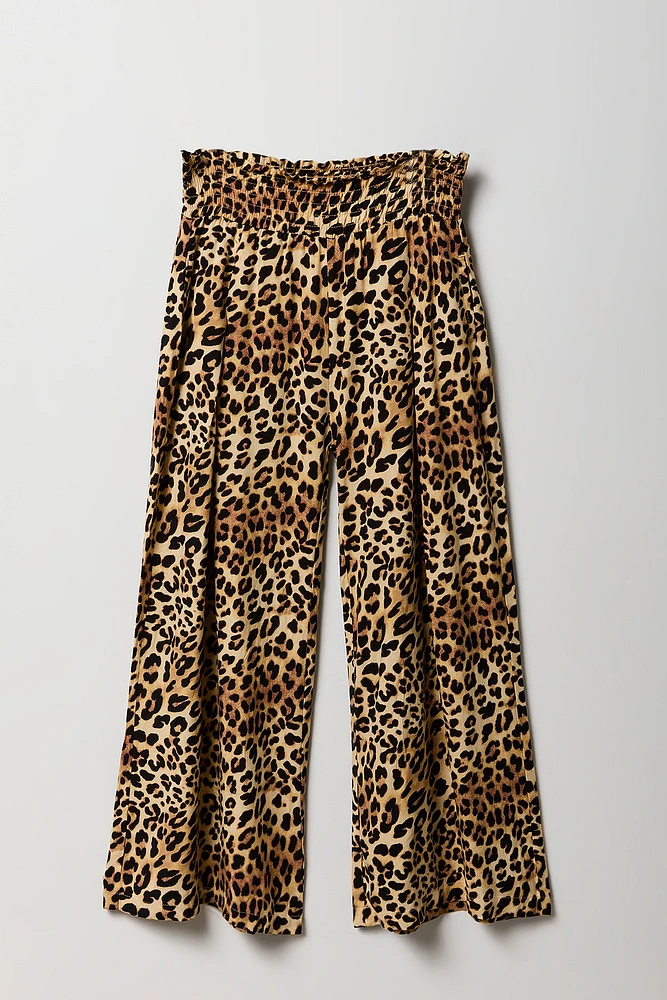 Girls Smocked Waist Palazzo Pant