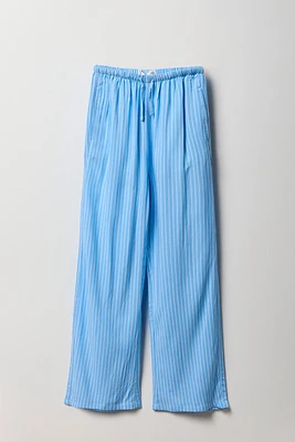 Pantalon à jambe large avec taille coulissante pour fille