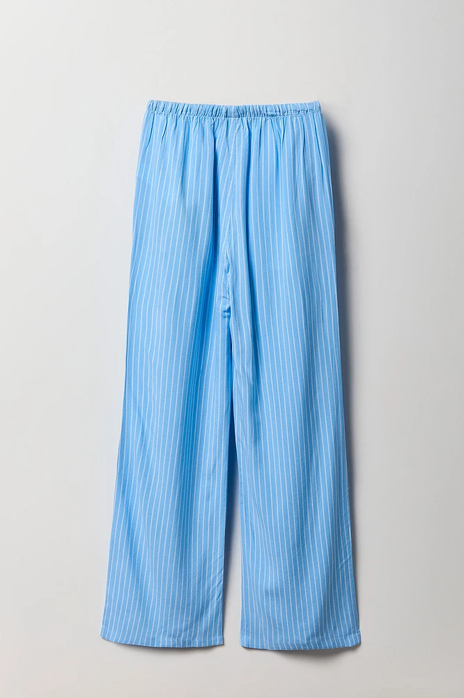 Pantalon à jambe large avec taille coulissante pour fille