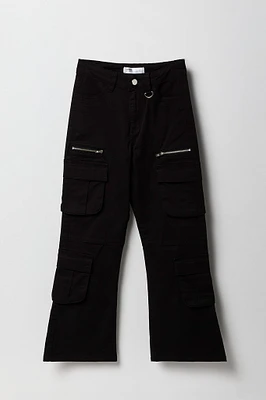 Girls Multi Pocket Flare Cargo Pant