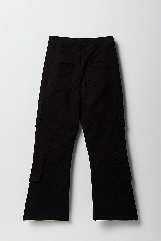 Girls Multi Pocket Flare Cargo Pant