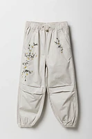 Pantalon parachute avec motif fleuri brodÃ© pour fille