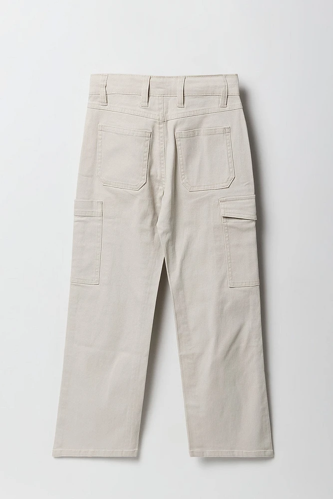 Pantalon cargo à jambe droite pour fille