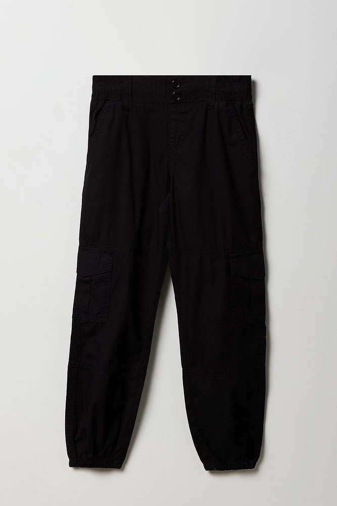 Girls Elastic Waist Cargo Jogger