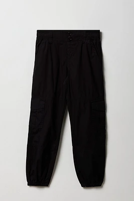 Girls Elastic Waist Cargo Jogger