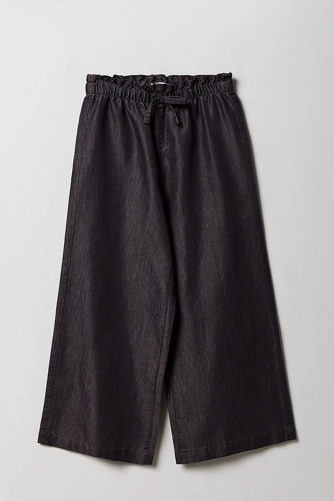 Girls Chambray Wide Leg Pant