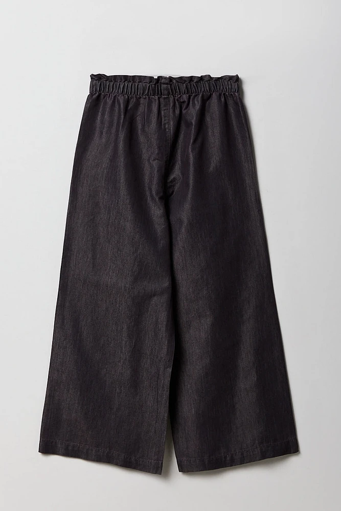 Girls Chambray Wide Leg Pant