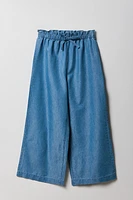Pantalon à jambe large en chambray pour fille