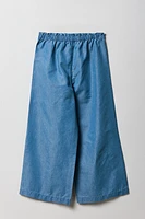 Pantalon à jambe large en chambray pour fille