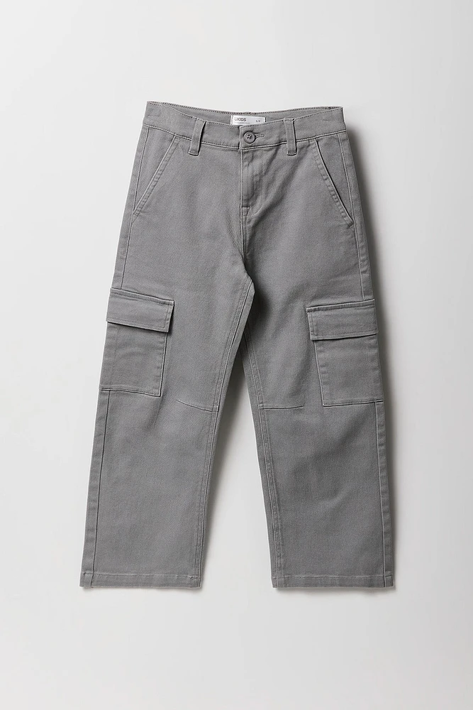 Pantalon cargo ample Ã  jambe droite pour fille