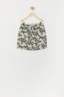 Girls Butterfly Print Cargo Skirt