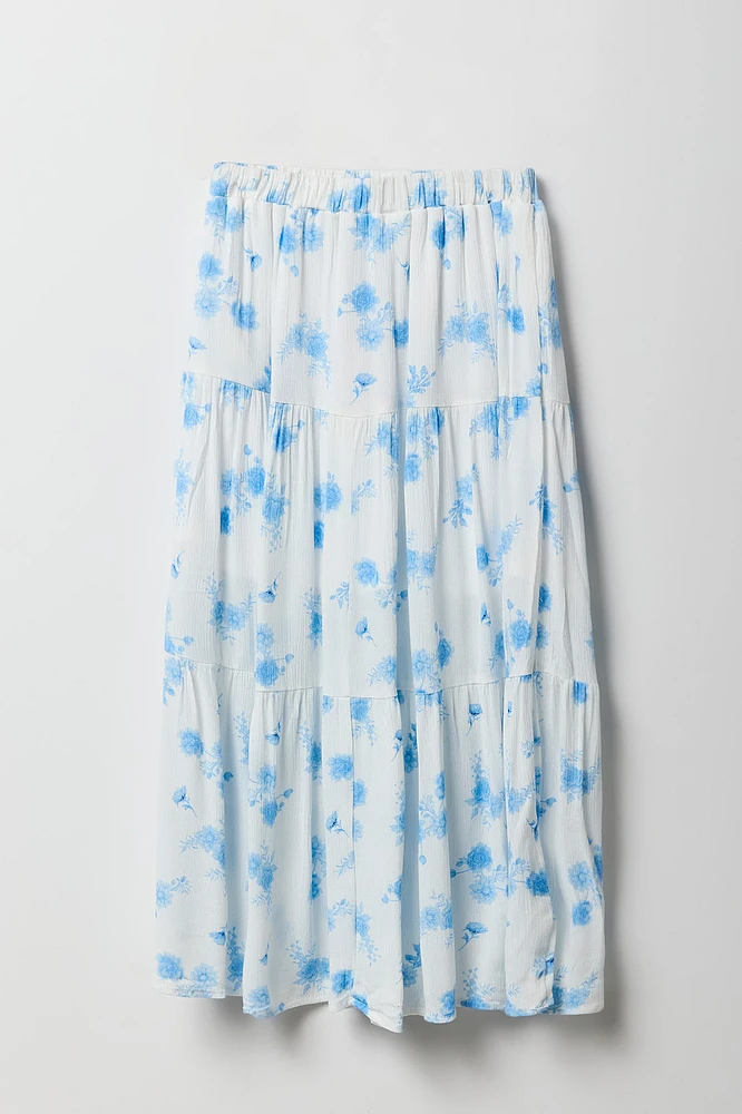 Girls Tiered Maxi Skirt