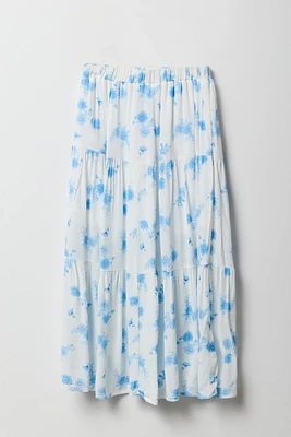 Girls Tiered Maxi Skirt