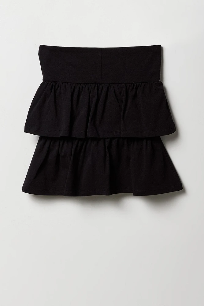 Girls Tiered Ruffle Skort