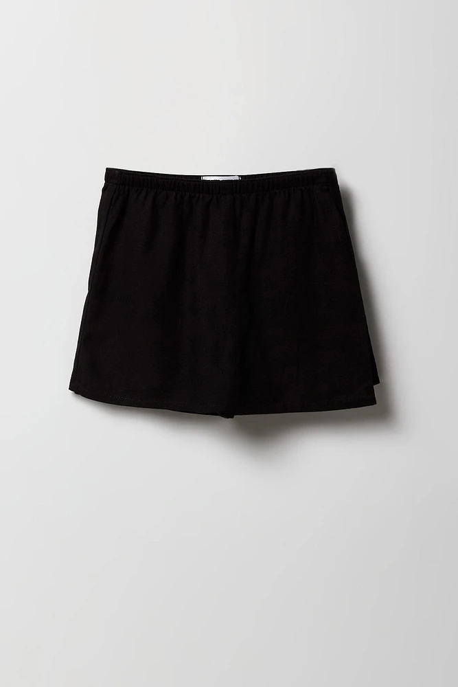 Jupe-short en lin pour fille