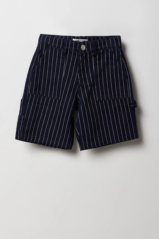 Jort de style menuisier ample en jean pour fille