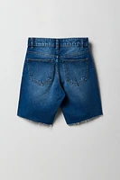 Girl Mid Rise Raw Hem Jort