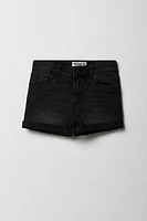 Girls Denim Mid Rise Shortie