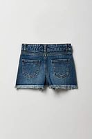 Girls High Rise Distressed Beach Short