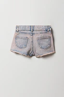 Girls Pink Wash High Rise Beach Short