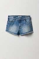 Girls Cheetah Print High Rise Beach Short