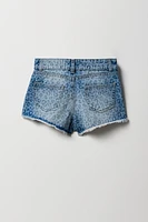 Girls Cheetah Print High Rise Beach Short