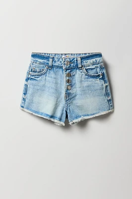 Girls Vintage Wash High Rise Beach Short