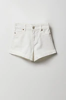 Short « mom » à taille haute pour fille