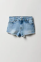 Short de plage à taille haute avec motif brodé Boucle pour fille