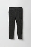 Girls Seamless Ribbed Solid Legging