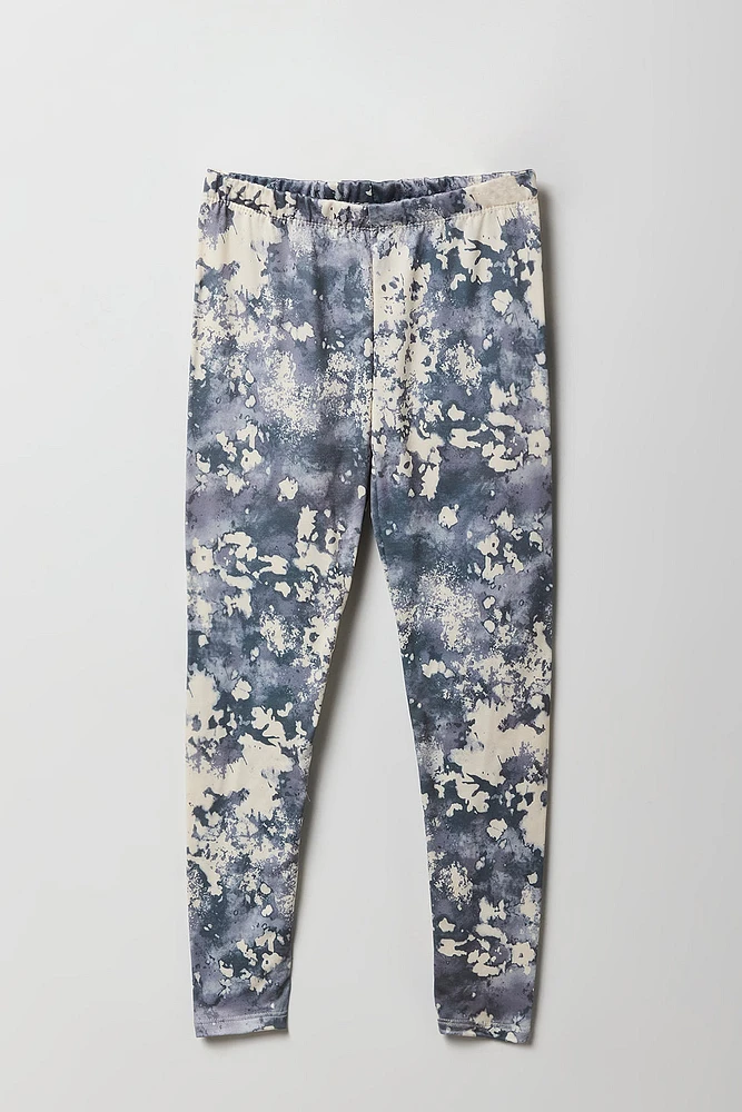 Legging en molleton doux imprimé pour fille