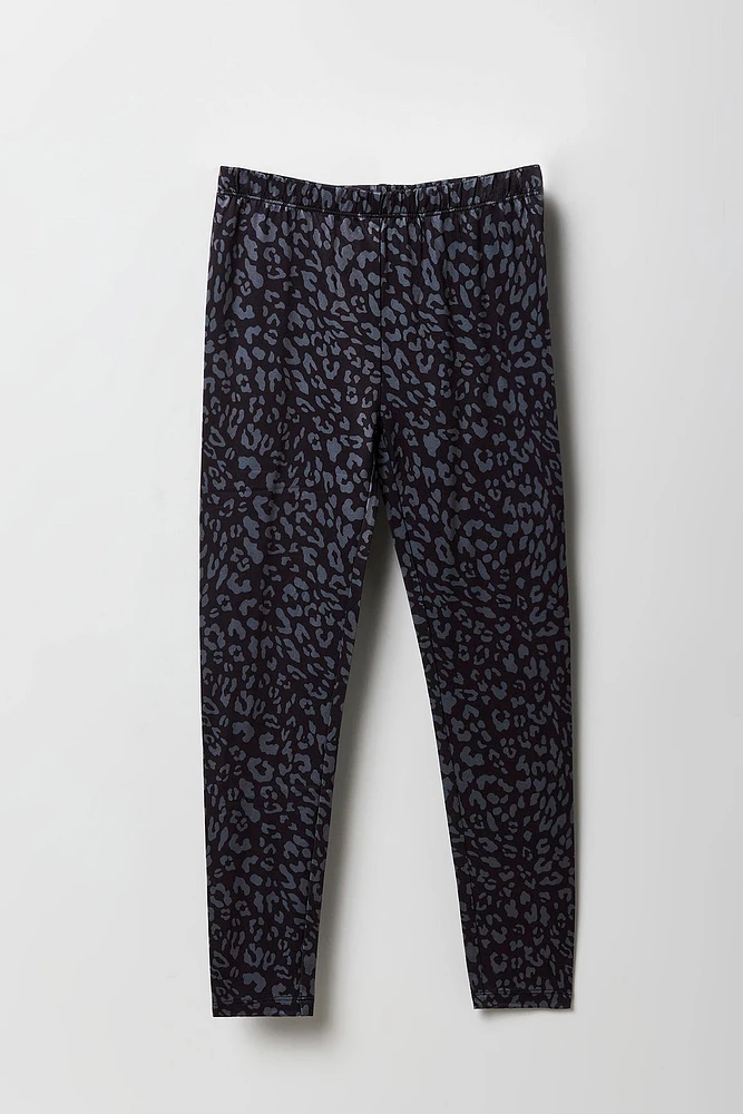 Legging en molleton imprimé pour fille