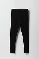 Girls Faux Fur Lined Solid Legging