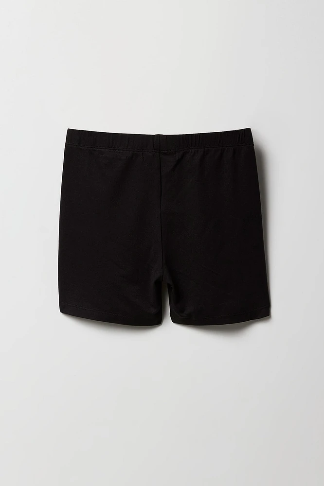 Short court uni pour fille (Paquet de 2