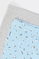 Short court uni et imprimé pour fille (Paquet de 2