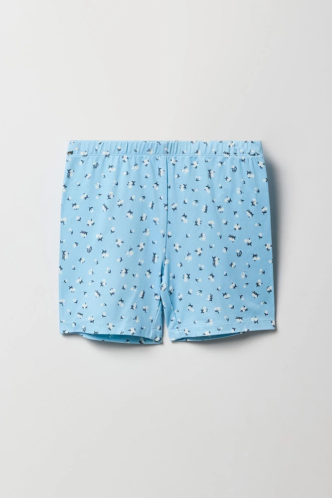 Short court uni et imprimé pour fille (Paquet de 2