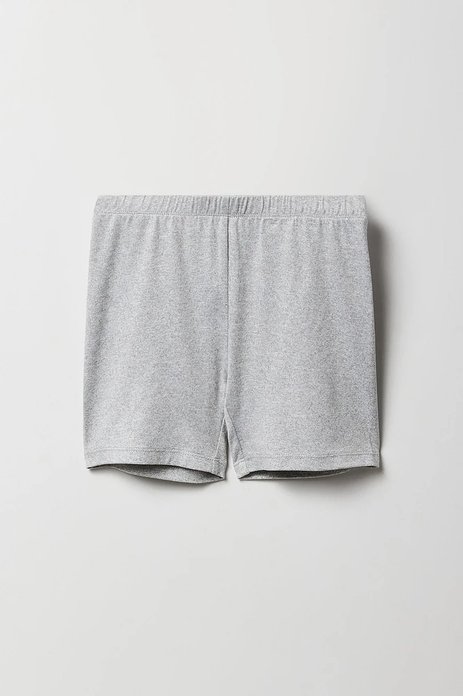 Short court uni et imprimé pour fille (Paquet de 2
