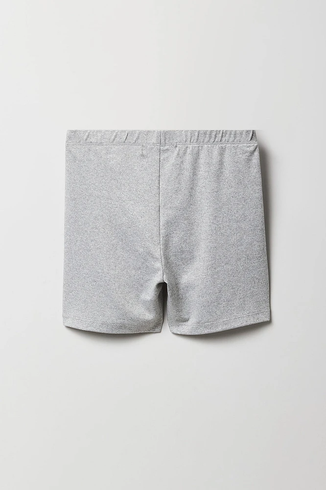 Short court uni et imprimé pour fille (Paquet de 2