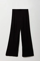 Girls Ribbed Wide Leg Pant