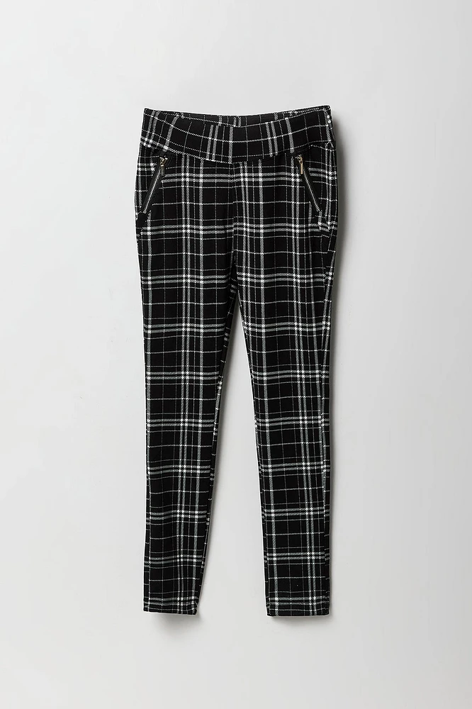 Legging doux avec poches à fermeture glissière pour fille