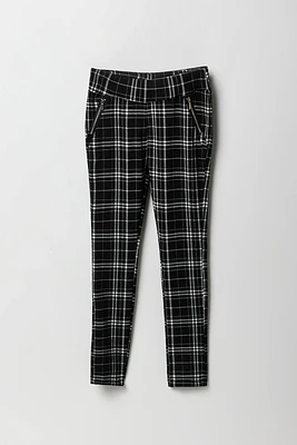 Legging doux avec poches à fermeture glissière pour fille