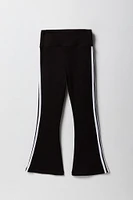 Legging à jambe évasée en molleton doux avec motif guépard pour fille