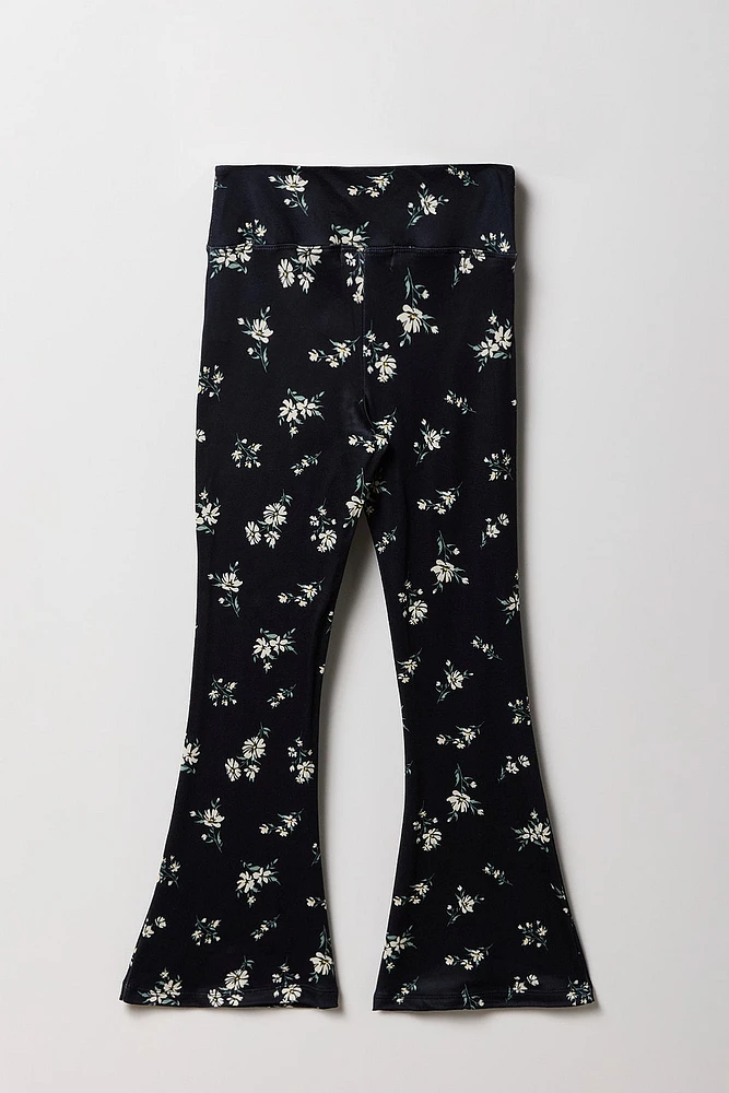 Girls Printed Soft Flare Pant