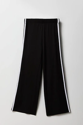 Girls Side Striped Wide Leg Pant