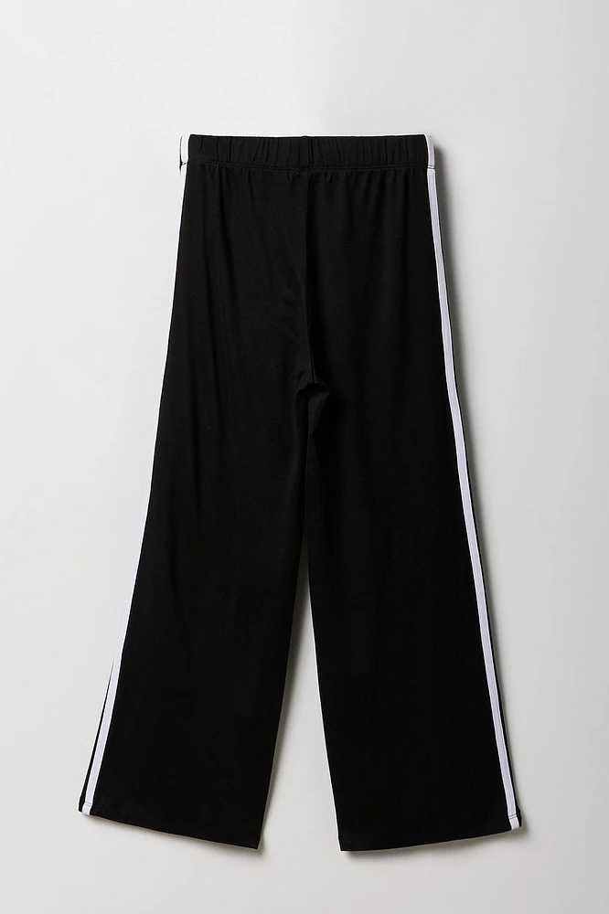 Girls Side Striped Wide Leg Pant