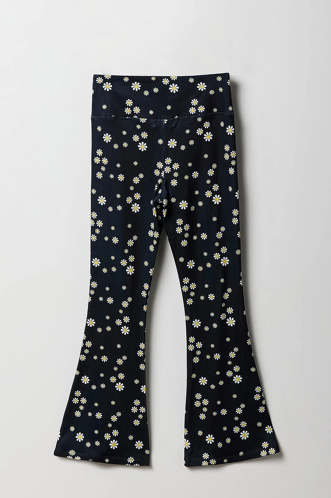 Legging à jambe évasée imprimé pour fille