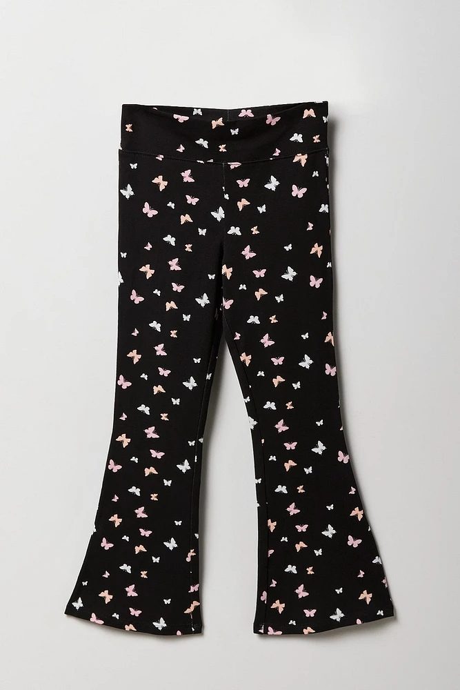 Legging à jambe évasée imprimé pour fille
