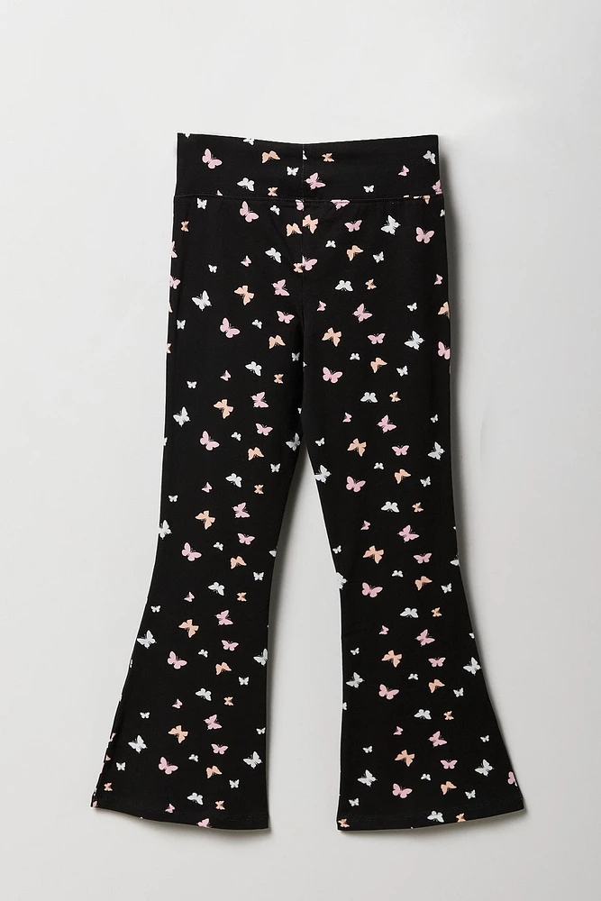 Legging à jambe évasée imprimé pour fille