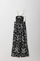 Girls Crochet Floral Wide Leg Jumpsuit